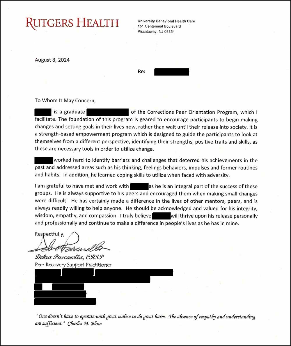 Providing Second Chances Through Clemency UPDATED-LETTER